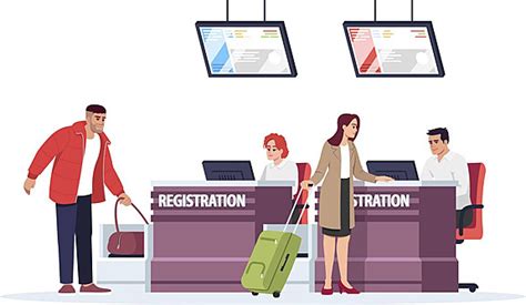 Illustration Of An Airport Terminal With Semiflat Rgb Colors In Vector