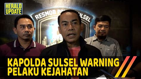 Teror Kejahatan Cenderung Meningkat Kapolda Sulsel Kumpul Jajaran