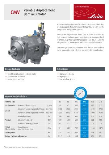 Hpr Self Regulating Pump For Open Loop Operation Linde Hydraulic