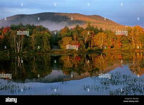 Fall foliage in the Adirondack State Park, New York State, USA Stock ...