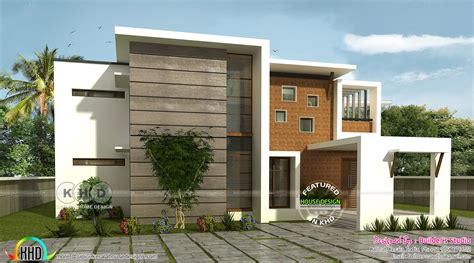 2160 Sq Ft 3 Bedroom Box Model Contemporary Home Kerala Home Design