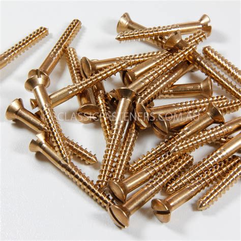 Silicon Bronze Wood Screw Raised Slot 8g X 1 Classic Fasteners