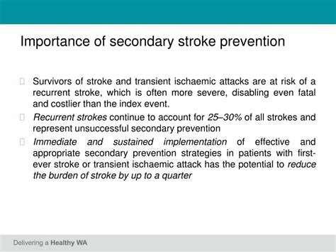 Ppt Secondary Stroke Prevention Powerpoint Presentation Free