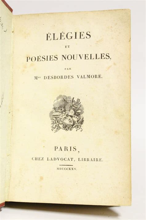 El Gies Et Po Sies Nouvelles By Desbordes Valmore Marceline Couverture