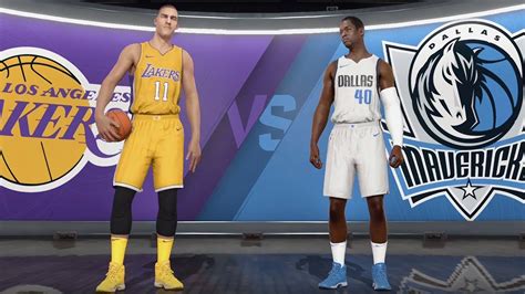 NBA Live 18 Dallas Mavericks Vs Los Angeles Lakers Gameplay HD