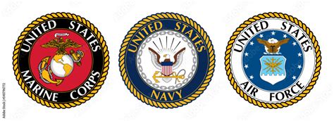 Vector Seal Of The United States Marine Corps Us Navy Us Air Force