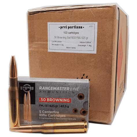 Cal Bmg Ppu Rangemaster Grain Full Metal Jacket Rounds