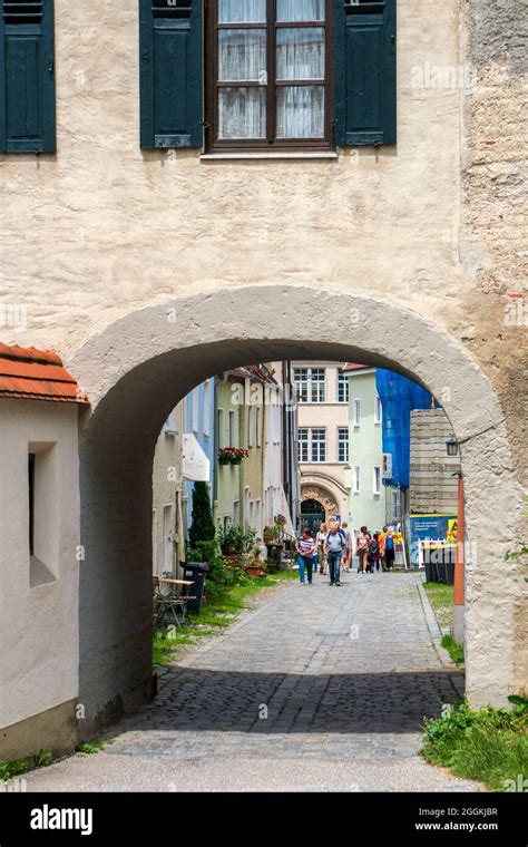 Old town of Landsberg with the city gate in the monastery Stock Photo ...