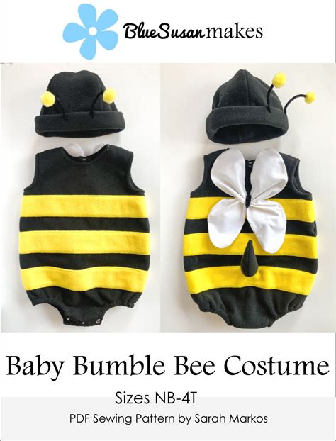 Baby Bumble Bee Costume Sewing Pattern Sizes NB 4T Easy - Etsy Canada