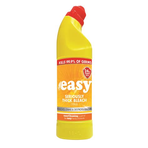 Easy Seriously Thick Bleach Citrus 750ml Easycleaning Uk