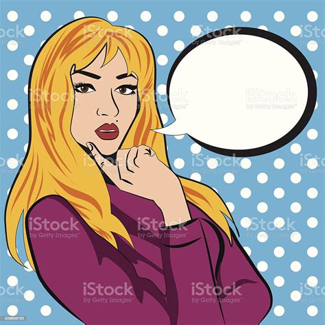 Pop Art Blonde Woman Stock Illustration Download Image Now Adult