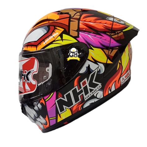 Jual Nhk Helm Gpr Tech Street The Mask Black Pink Glossy Gp R Tech