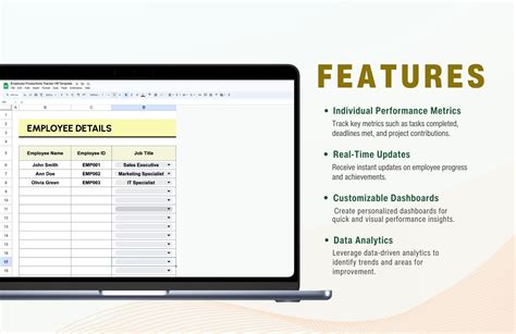 Employee Productivity Tracker HR Template In Excel Google Sheets