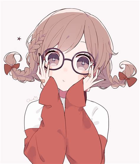 Kawaii Cute Anime Girl With Glasses Anime Wallpaper Hd