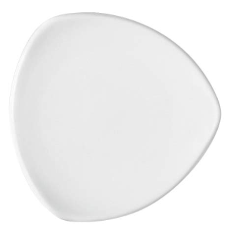 Assiette Plate Triangle Blanche 30cm En Porcelaine Bauscher