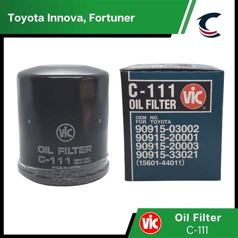 Vic C111 C 111 Oil Filter Japan For Toyota Innova Fortuner Hilux