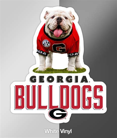 Georgia Bulldogs 4" Uga X Mascot Sticker - Vintage Design - Vinyl Die