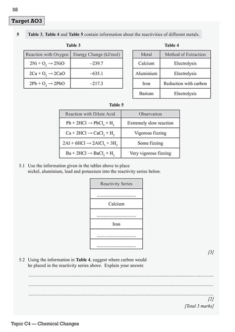 GCSE Combined Science AQA Grade 8 9 Targeted Exam Practice Workbook