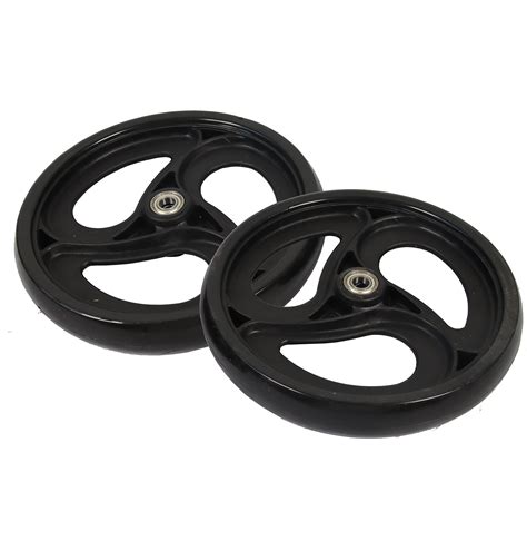 Blessreach 2pcs 8 Inch Walker Wheel 516 8 Mm Bearing Solid Replacement Wheels