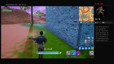 Mein Erster Fortnite Livestream Ps4 Youtube