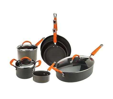 Rachael Ray Hard Anodized Dishwasher Safe 10 Piece Cookware Set