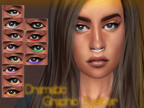 The Sims Resource Dramatic Graphic Eyeliner