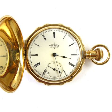 14k Gold Scalloped Ladies Elgin Pocket Watch From Arnoldjewelers On Ruby Lane