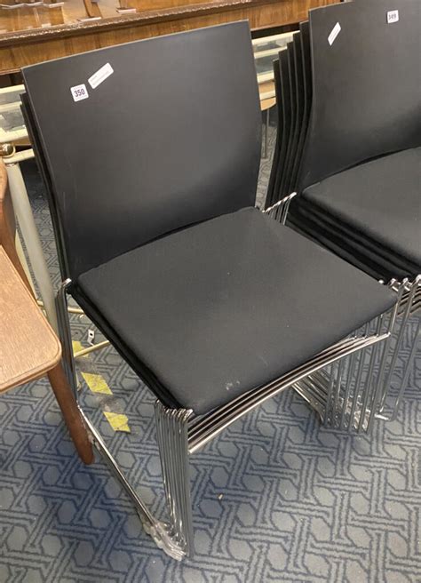 Six Viasit Stacking Chairs Southgate Auction Rooms