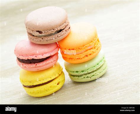 pastry macaroon candy assortment  res stock photography  images