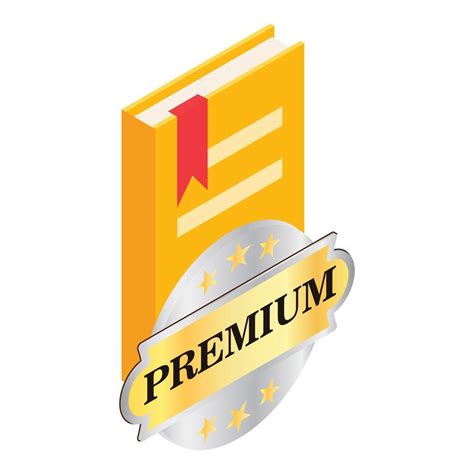 Yellow Book Icon Isometric Vector Closed Book With Bookmark And