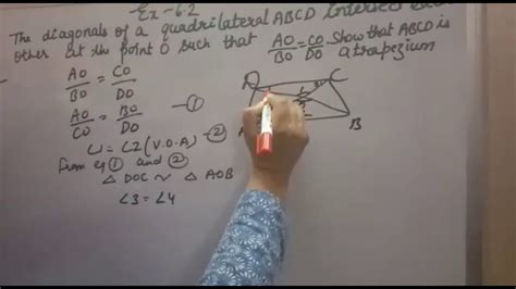 The Diagonals Of A Quadrilateral Abcd Intersect Each Other At The Point O Such That Ao Bo Co Do