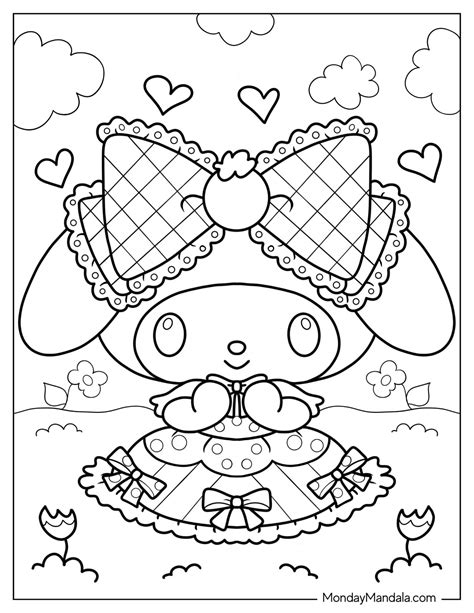 My Melody And Hello Kitty Coloring Pages