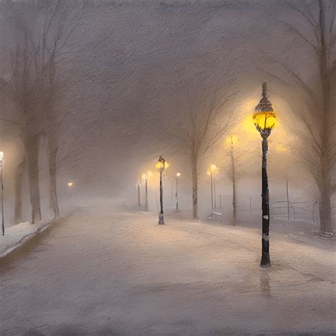 Snowy Winter Road · Creative Fabrica