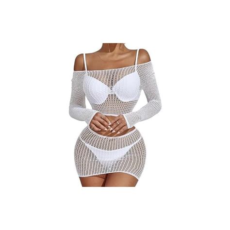 Buitifo Sexy Pezzi Lingerie Mini Abito Da Donna A Rete Babydoll A Rete