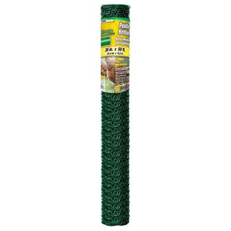 YardGard 308456B Poultry Netting Green PVC Coating 1 In Mesh 36 In