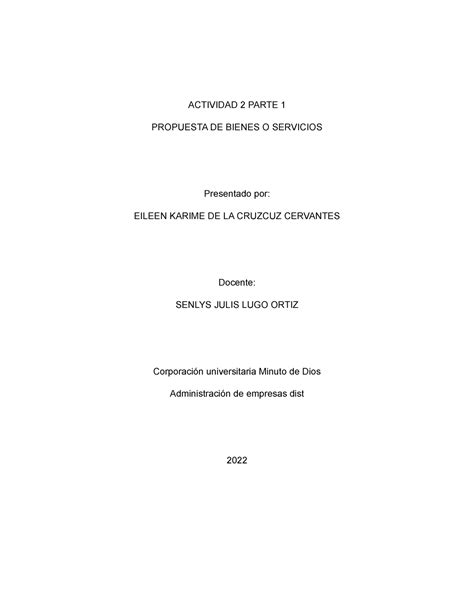 Actividad 2 Fundamentos De Mercado Actividad 2 Parte 1 Propuesta De