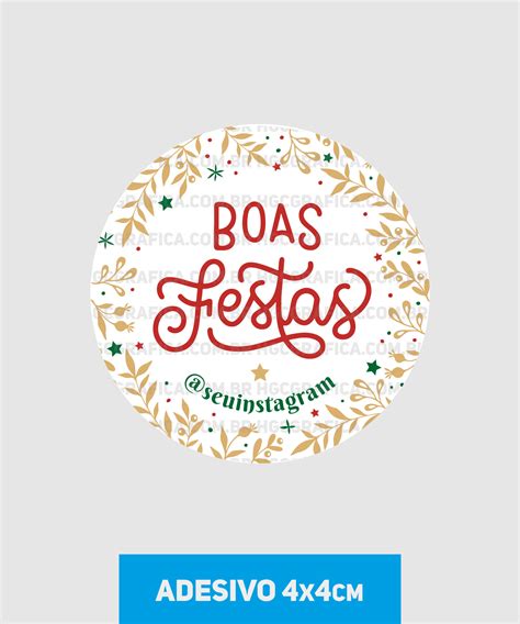 Adesivo Natal Boas Festas X Cm