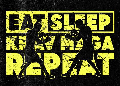 Eat Sleep Krav Maga Repeat Poster By Rawwr Displate