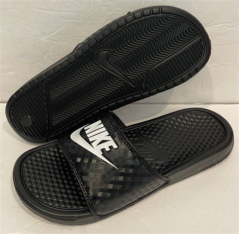 Nike Benassi Jdi Women S Slide Sandals Size Us 9 Slip On Shoes Black White New Ebay