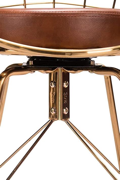 Aklaus Swivel Metal Bar Stools Set Of Bar Height Stools Gold