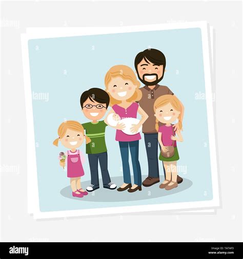 Familia Con Tres Hijos Im Genes Vectoriales De Stock Alamy