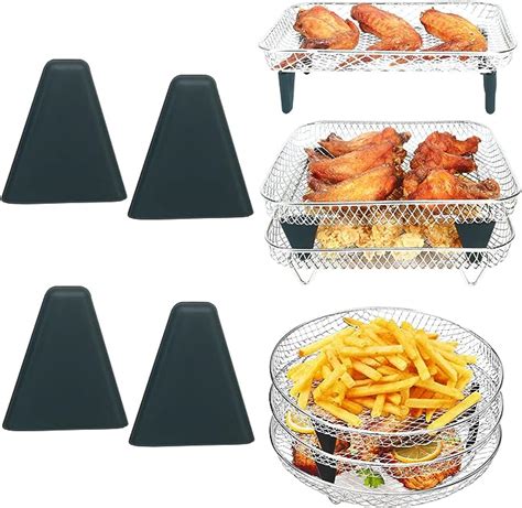 Bykitchen Air Fryer Stacking Rack Accessories4 Pcs Silicone Feet For