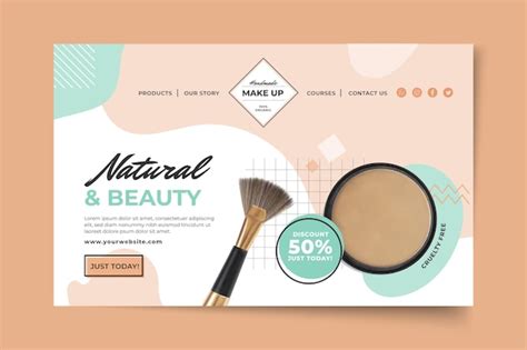 Free Vector Cosmetic Landing Page Template