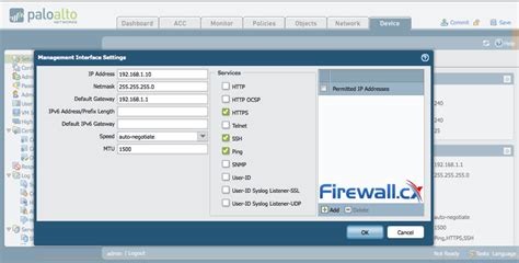 Palo Alto Networks Firewall Web CLI Initial Configuration Gateway