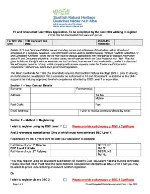 Fillable Online Controllers Application Form To Register As Fit And