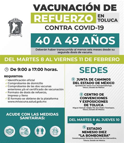 En Toluca Inicia Vacunaci N De Refuerzo Contra Covid Para Adultos De