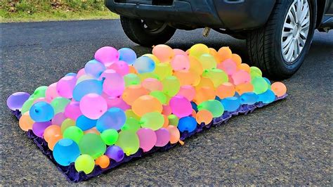 Aplastando Cosas Crujientes Y Suaves Globos De Agua VS Rueda De Coche