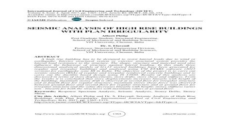 Seismic Analysis Of High Rise Buildings With · Pdf Filewith The Help Of