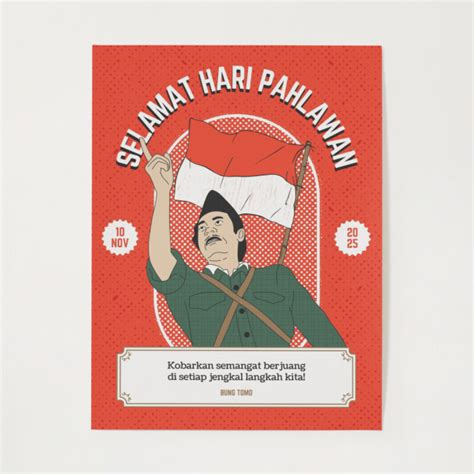 Gratis Contoh Poster Hari Pahlawan 2024 Unik Canva