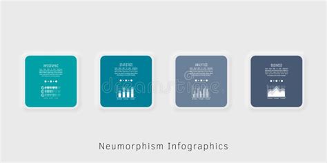 Plantilla Infográfica De Neumorfismo Ilustración Del Vector